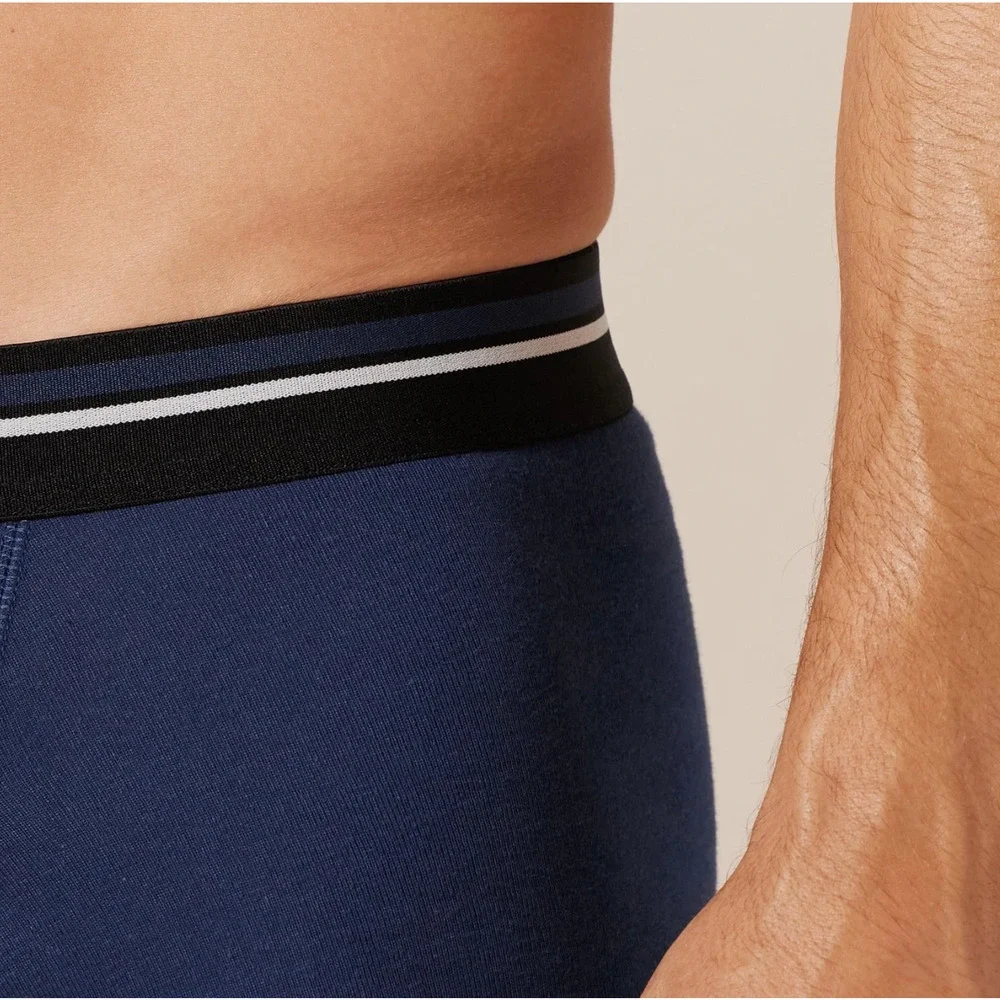 Amazon Essentials Men's Cotton Underwear Boxer Briefs Blue Small